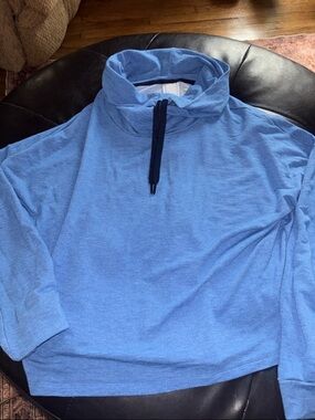 tek gear Blue Hoodie with Navy Drawcord and zip up back